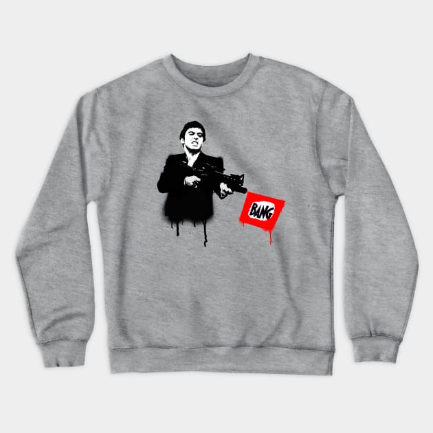 Tony Montana street art. Crewneck Sweatshirt by NineBlack